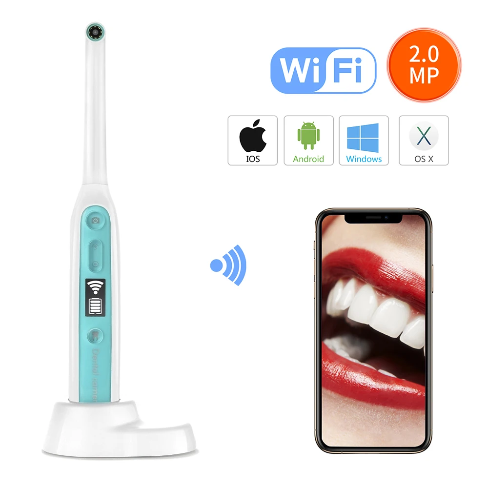 

Wifi Dental intraoral Camera IP67 Waterproof Endoscope Mirror Teeth Whitening Tool LED Light Monitoring Inspection HD1080