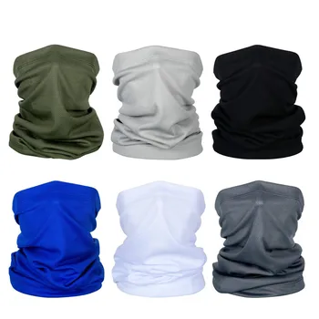 

6 Pieces Summer Face Mask UV Protection Neck Gaiter Scarf Sunscreen Breathable Multifunctional headgear face mask headband neck
