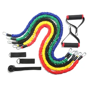 

11pcs/set Resistance Tube Band Yoga Gym Stretch Pull Rope Expander Door Anchor With Handle