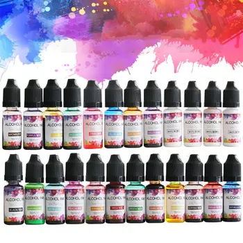 

24 Colors Epoxy Pigment Liquid Colorant Dye Ink Diffusion Resin Jewelry DIY Making Crafts Accessory