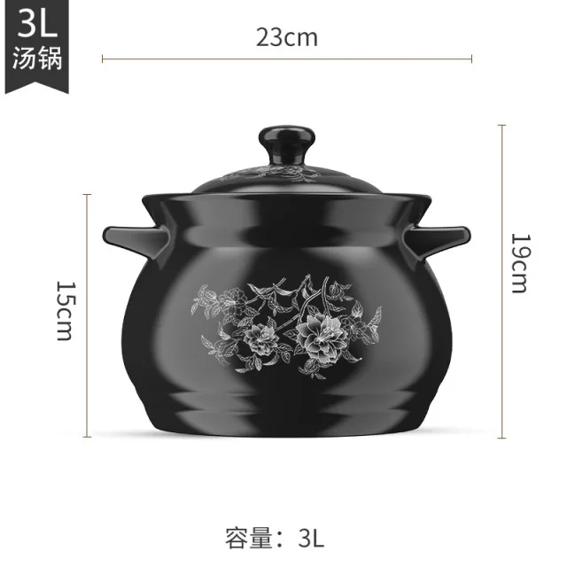 EXQUIMEUBLE Clay Cooking Hot Pot Clay Cooking Pots Casserole Clay Pot  Korean Stone Pot Clay Pots for Cooking Multipurpose Tool Korean Cookware  Ceramic