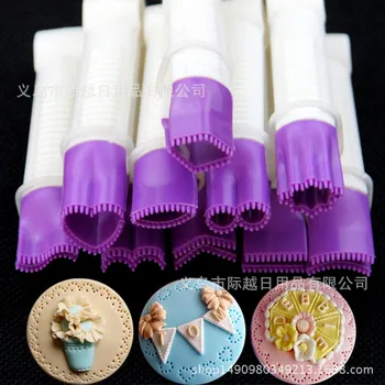 

10pcs Plastic Flowers Side Clip Fondant Cake Modeling Tool Kit Cake Rim Tool