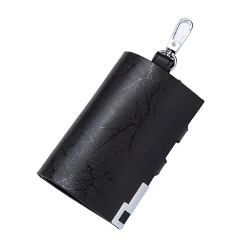 

Keychain Wallet PU Leather Purse Solid Men Key Case Gift Multifunction Simple Holder Fashion Carrying Business Card