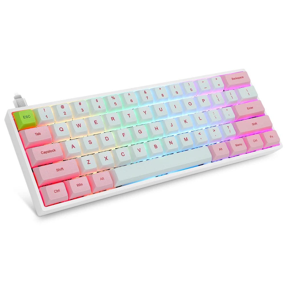 Механическая игровая клавиатура SK61 RGB маленькая Проводная Беспроводная Bluetooth 60% с