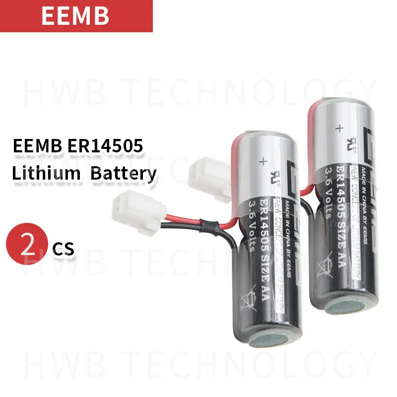 2 шт./лот Новинка EEMB ER14505 AA 3,6 V 2400mAh литиевая батарея с вилкой