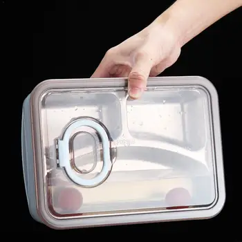 

Microwave Lunch Box Portable Stainless Steel Dinnerware Food Storage Container Children Kids School Office Bento Box For School