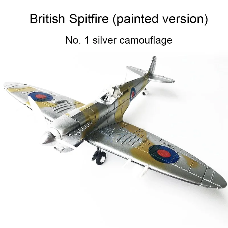 Подарки на год 4D Spitfire Intercept Fighter окрашенная версия 1:48 Военная Сборная модель самолета развивающие игрушки sq - Цвет: 3