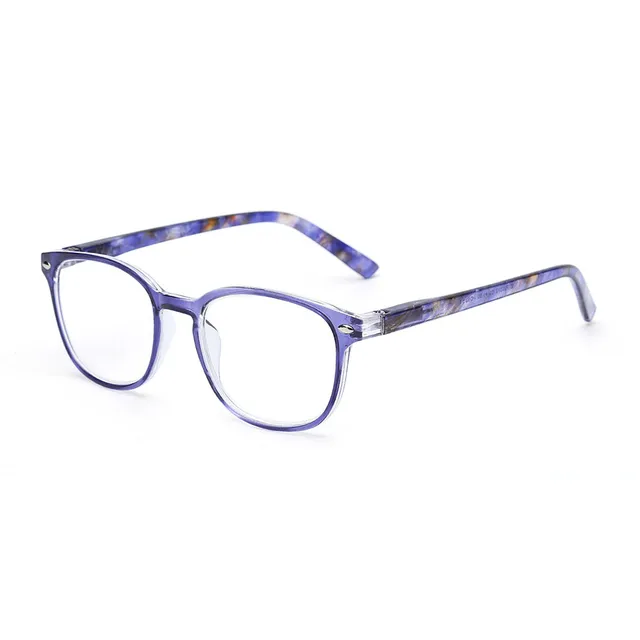 JM Women Spring Hinge Reading Glasses Retro Magnifier Diopter Presbyopic Reading Glasses blue