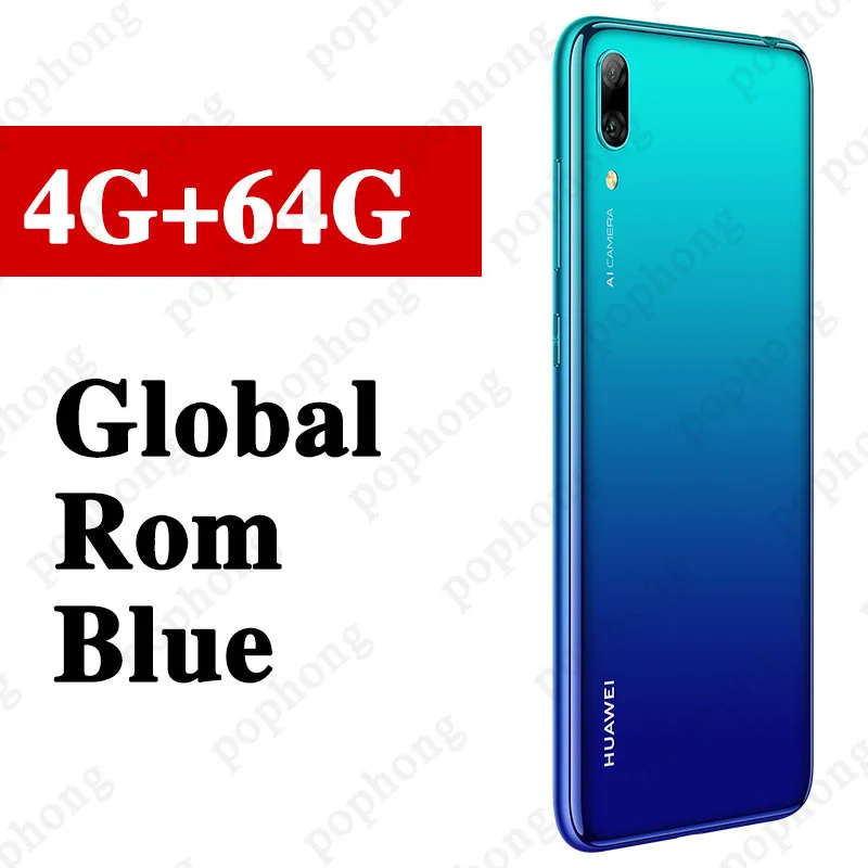 Мобильный телефон huawei Enjoy 9 с глобальной прошивкой, 6,26 дюймов, Android 8,1, восьмиядерный смартфон huawei Y7 Pro, 4000 мАч, двойная карта, двойная подставка - Цвет: 4G 64G Blue