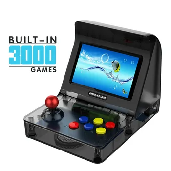 

OMKARSY Retro ARCADE Mini Video Game Console 4.3 Inch Built In 3000 Games Handheld Game Console Family Kid Gift Toy