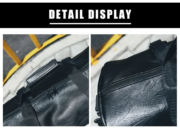 Multifunctional Gym bag Soft Leather Travel Bag Women Crossbody fitness yoga Sport bag Large Men Shoulder Storage Tote for Shoes (15)