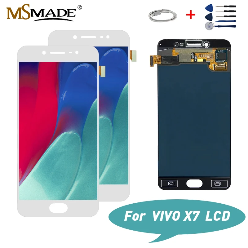 5," AAA Качество для Vivo X7 lcd сенсорный экран дигитайзер X7 запасной дисплей на замену частей с рамкой тестирование