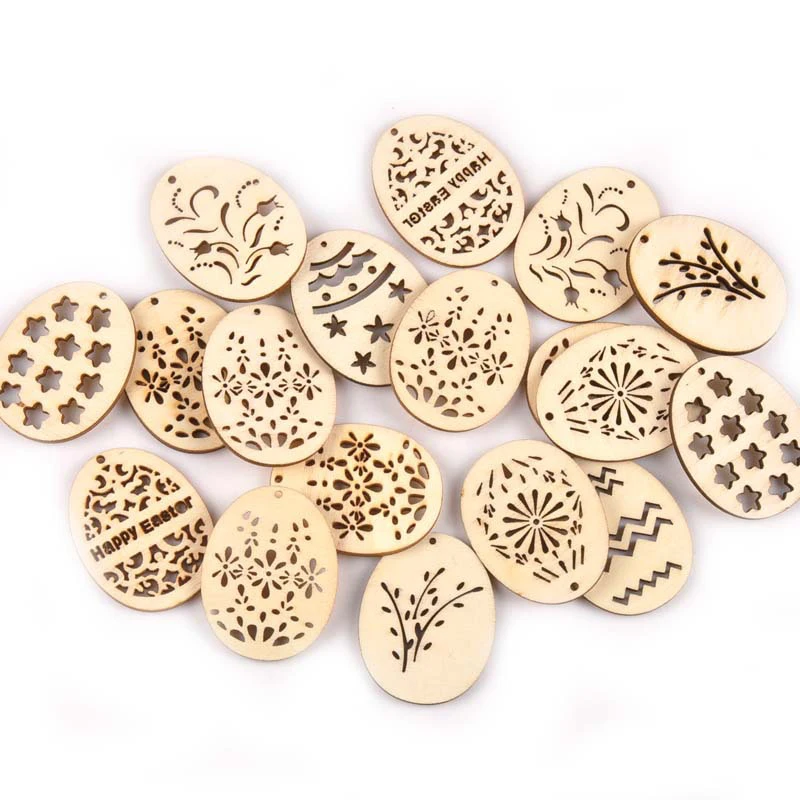 C-25PCS 25 шт. пасхальные деревянные украшения пасхальные вечерние украшения орнамент бирка для счастливой Пасхи украшения для дома пасхальный декор - Цвет: C-25PCS