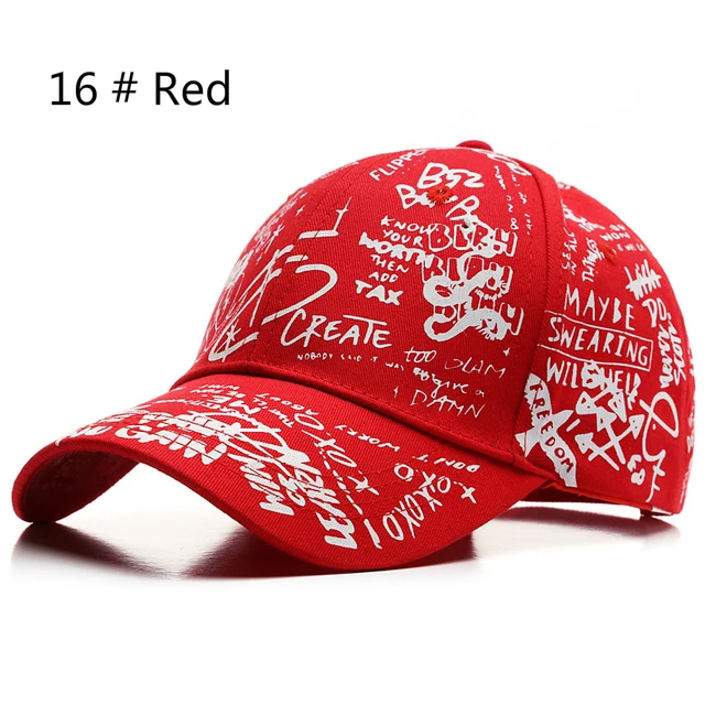 38 Styles Hot Graffiti Baseball Cap Women’s Hat Summer Sun Hat Cotton Men’s Baseball Cap Sports Cap Golf Cap Gorras Hombre 37
