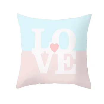 

Rose Love Heart Print Pillow Case Polyester Peach Skin Home Fashion Sweet Decor Waist Soft Room Sleeping Pillowcase 45*45cm #LR1