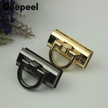 

2/4pcs 41x17mm Deepeel Metal Bag Snap Lock Handbag Clasps Closure Buckle DIY Purse Twist Turn Locks Bags Replacement Buckles