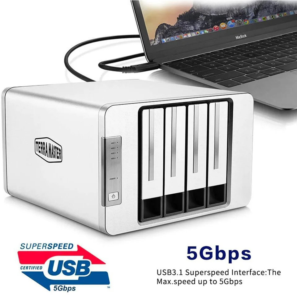 TerraMaster D4-300 USB 3.1(Gen1) Type-C Storage External Hard