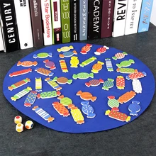 Jeu de table éducatif pour enfants, jeu d'échecs, mémoire de couleur/forme, jeu assorti pour trouver des bonbons, jouets d'interaction parent enfant