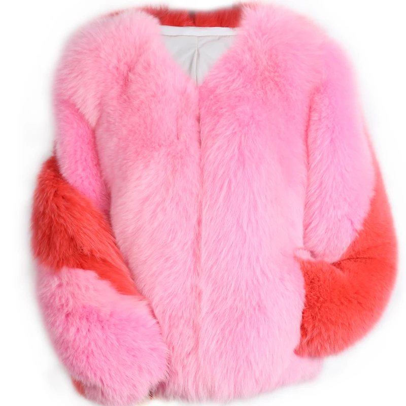 

Real fur jacket ladies natural fur jacket fox fur jacket