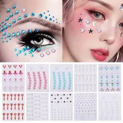 New Gems Tattoo DIY Nail Art Body Crystal Eyeshadow Sticker Makeup Tattoo Stickers