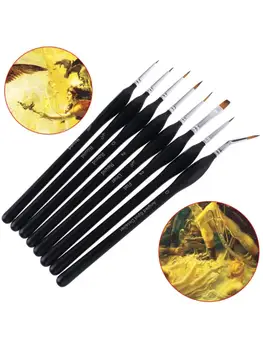 

8pcs/set Professional Nylon Brush Fine Hand Painted Hook Line Pen Watercolor Oil Acrylic Painting Art Supplies