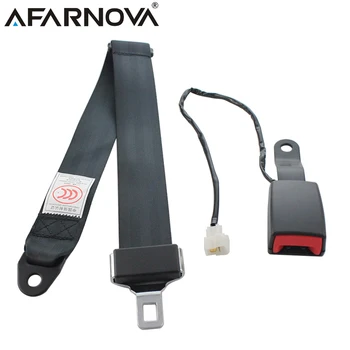 

Safety Belt seat belt with warning wire lap belt seatbelt 2 points Non-Retractable Seat belt Universal adjustable black