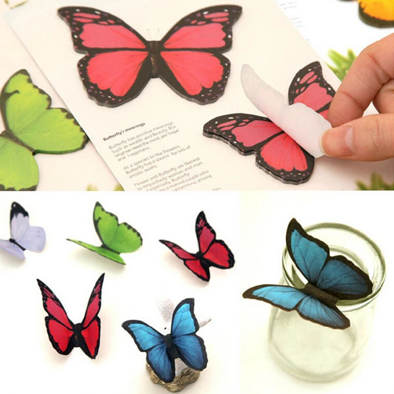 

New Butterfly Sticker Post-It Bookmark Marker Flags Sticky Notes