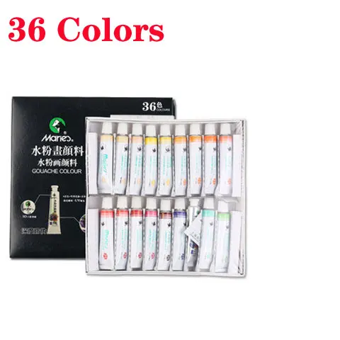 36 colors 12/18/24/36 цветов гуашь набор краски 12 мл./шт. минеральное масло автомобильная краска для начинающего художника граффитист картина маслом специальный набор - Цвет: 36 colors