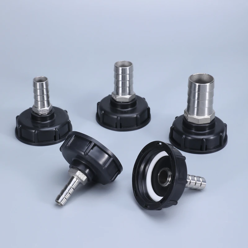 S60x6 Coarse Thread IBC Water Tank Adapter 1/2" 3/4" 1" Garden Hose Pipe Fittings Drain Connector