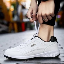 

Men's Sports Shoes Casual Leather Shoes Extra Large Size 47 Low Top White Ultra Light White Sports Shoes Free Shipping