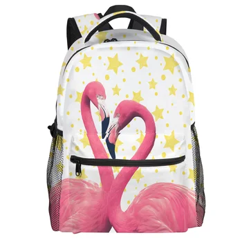 

Nordic Flamingo Backpack College Students Wear Resistance Laptop Backpack Book Bag Casual Sports Bags School Bag