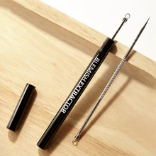 1 Pcs Professional Antibacterial Black Head Remover Cleaner Needle Tool Blemish Pimple Acne Spot Extractor Remover for Face Care