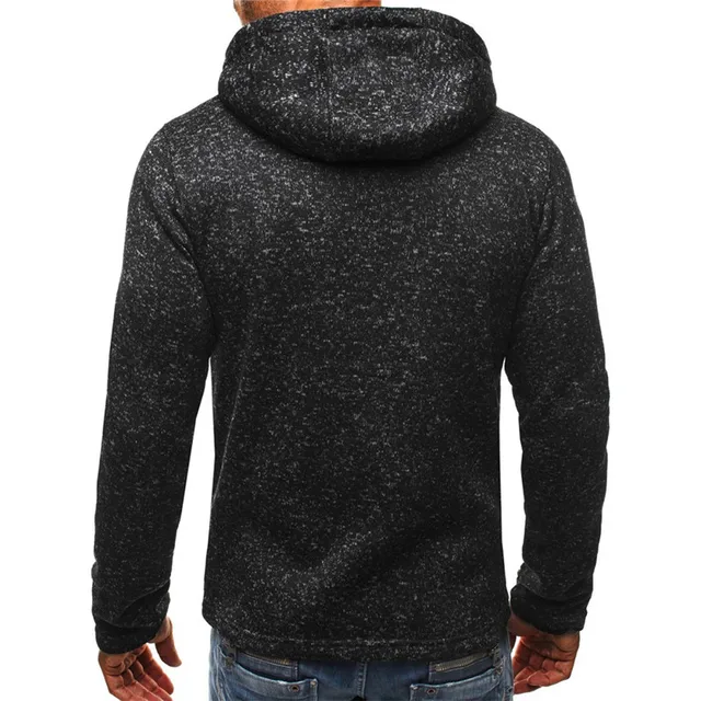 Personality Zipper Sweatshirt Solid Color Hoodies & Sweatshirts Men's Men's Clothing