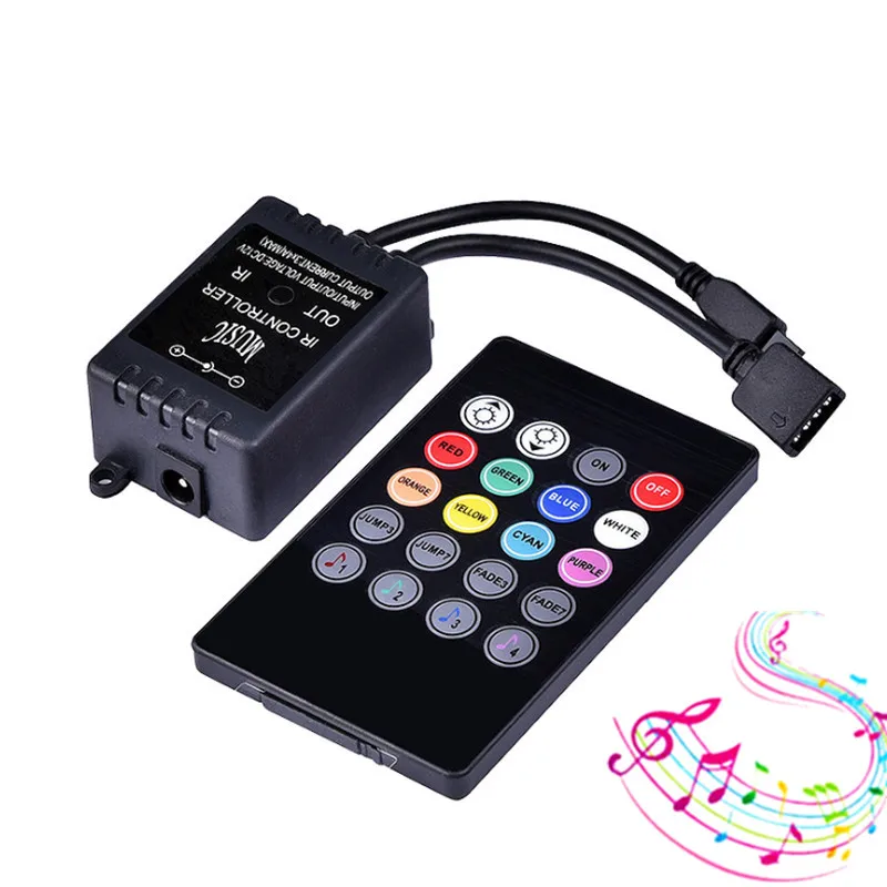 12V LED Music Controller DC12V 5050 2835 RGB LED Strip Light Voice ...
