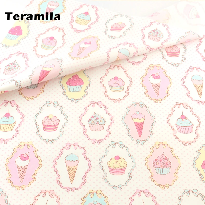 Cotton Fabric Pink Icecream Sewing Cloth Cover Home Textile Decoration Doll Bedding Clothing Patchwork Teramila Fabrics Quilting|fabric quilt|cloth