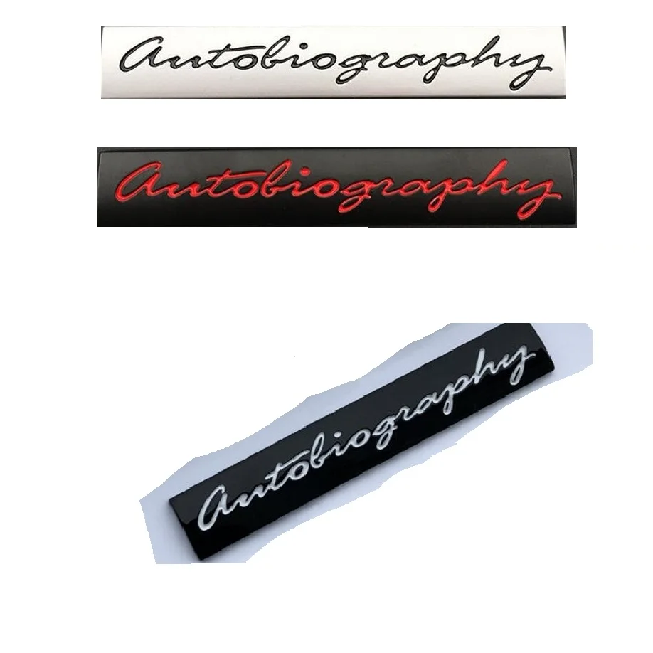 

Black Red Chrome Silver Letters Autobiography Trunk Emblems Symbols Badges Sticker for LAND ROVER RANGE ROVER DISCOVERY