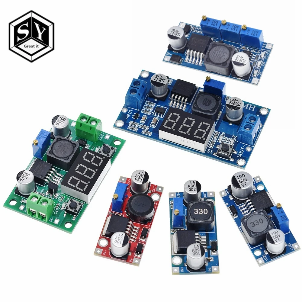 LM2596s lm2596hvs DC DC módulo de fuente de alimentación reductor ajustable 3A LM2596 regulador de voltaje 24V 12V 5V 3V|lm2596|switch machineswitch car - AliExpress