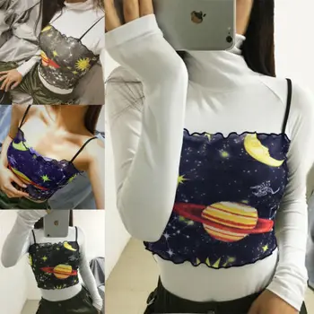 

Women Sexy See-through Mesh Tanks Vest Bralette Bra Bustier Sheer Crop Top Padded Camisole Girl 's Underwear Clothes