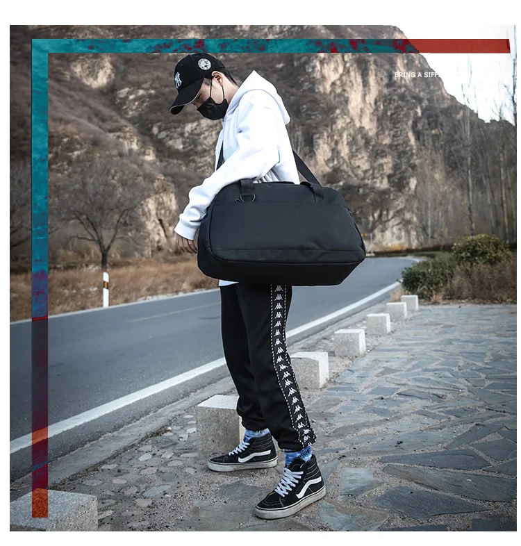 Большая объемная короткая дорожная сумка, ручная парусиновая повседневная спортивная сумка, многофункциональная спортивная сумка на заказ