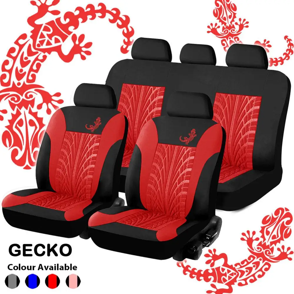

Universal Styling Full set Gecko 3D Tire Print Interior Accessories Automobile Protector Car Seat Cover For Car Tools
