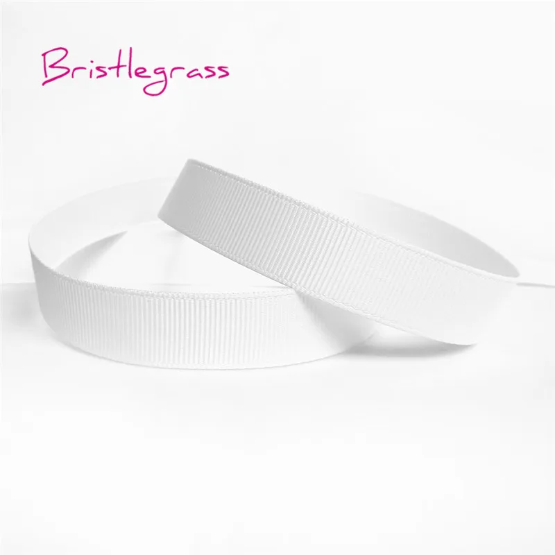 White BRISTLEGRASS 5 ярдов 6 мм 10 мм 15 мм 20 мм 25 мм 40 мм корсажные ленты галстук-бабочка с цветочным узором Свадебные Рождественские украшения для самодельного изготовления - Цвет: White