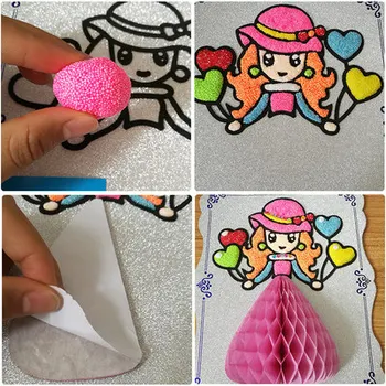 

Paper Princess Painting Children's Handmade DIY Pearl Clay Painting Educational Toys Snow Flower Clay Painting