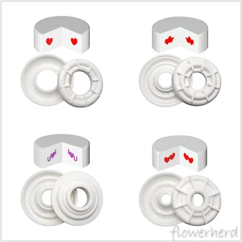 

Circular Pipe Molds Valentine's Day Heart Sandwich Mousse Melt & Poor Cake Silicone Molds Baking Tools Molding French Dessert