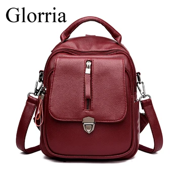 

New Women Leather Backpack vintage Ladies Bagpack Sac A Dos Mochila Mujer Travel Backpack School Bags For Teenage Girls