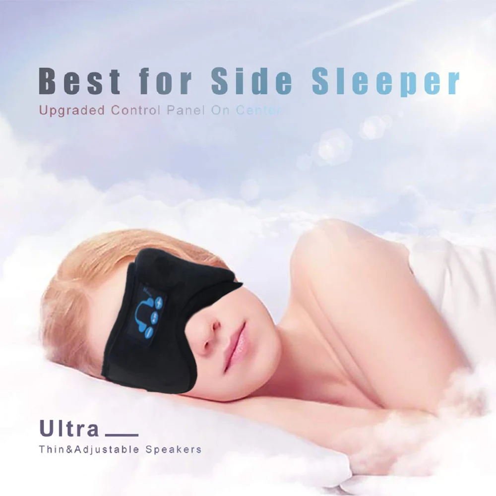 3D Bluetooth 5,0 Eyemask маска для сна перезаряжаемая с наушниками моющаяся повязка на глаза для путешествий, офиса, дома, маска для сна