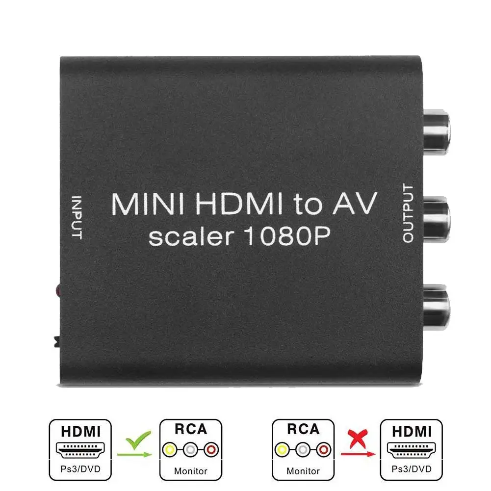 HDMI в AV/RCA CVBS адаптер 1080P видео конвертер HDMI сплиттер видео аудио адаптер конвертер Поддержка PAL/NTSC