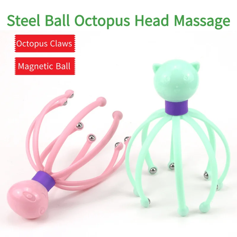 

Octopus Claws Magnetic Ball Head Scalp Massager Comb Neck Massage Roller Relax SPA Hair Care for Hair Growth Stress Relief Rest