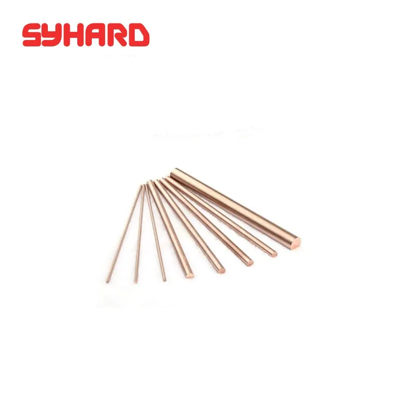 1 pcs W80Cu20 Alloy tungsten copper rod solid welding round bar(diameter 11mm/12mm/13mm/14m/15mm length 200mm