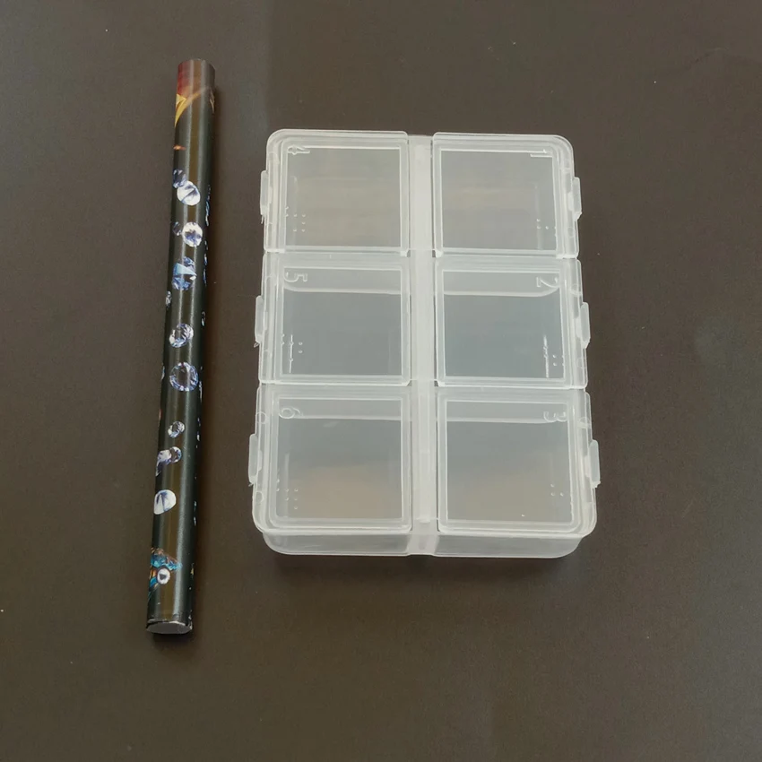 Queenme хранение для принадлежностей для дизайна ногтей чехол стразы аксессуары из драгоценных камней прозрачный пластиковый пустой контейнер для Стразы бусины Органайзер коробка - Цвет: nail tool set 6