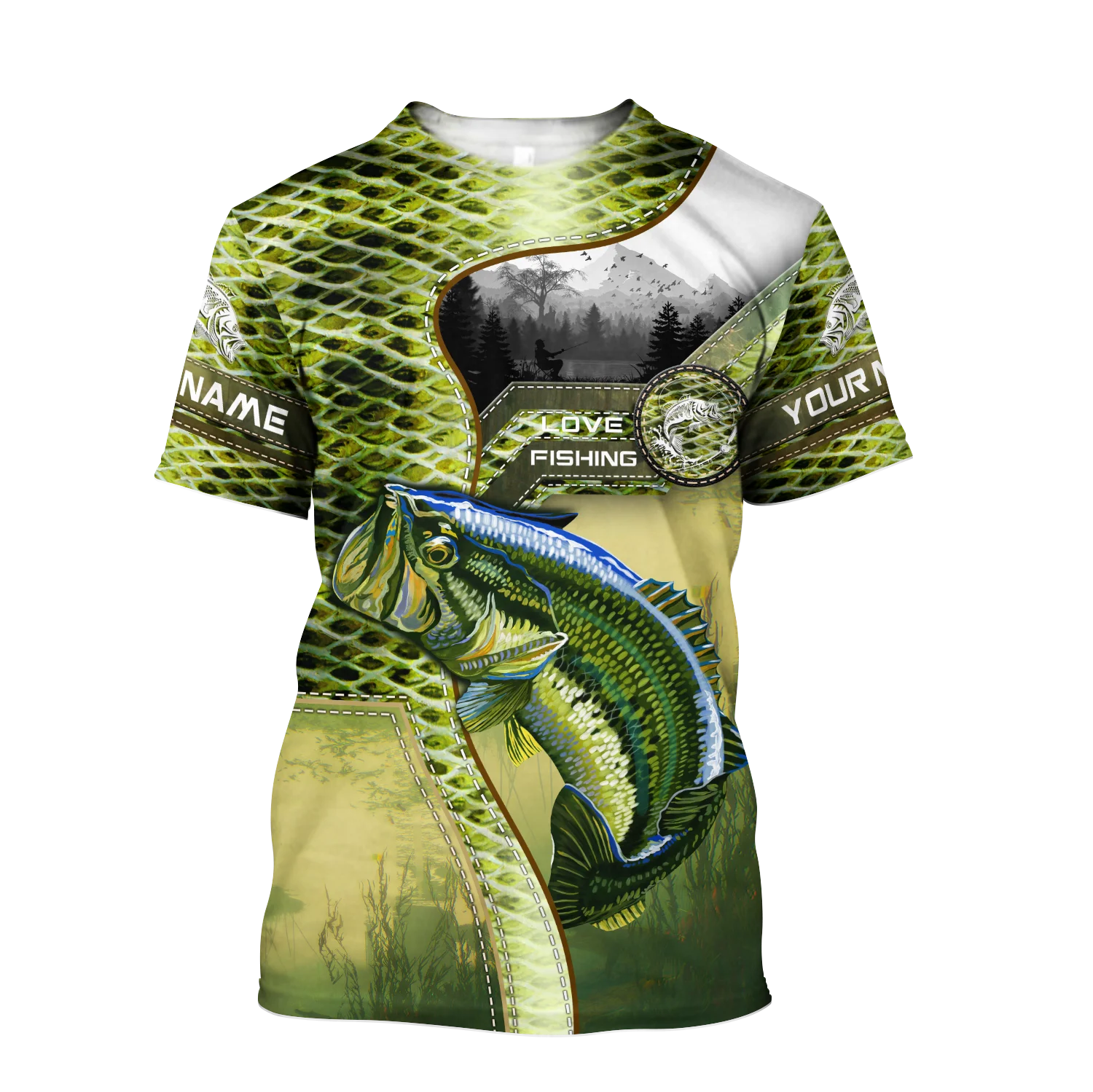 Heißer Verkauf t hemd Crappie Angeln camo Muster 3D Gedruckt Herren Sommer Oansatz kurzarm Unisex Casual sport T-shirt 13 stile – Detail 11